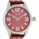 OOZOO Timepieces 51mm Red Leather Strap C1009